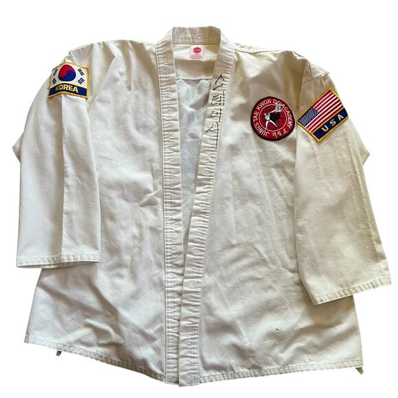 Vintage Taekwondo Gi Size 3 Jung s Tae Kwon Do Academy Karate Korea Made In USA - Picture 1 of 7